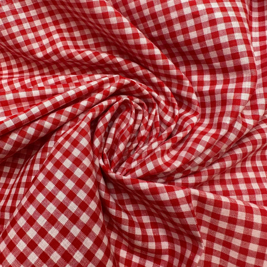 UB - Dorothy Vibes - Cotton Woven - Red/White Gingham - 3M Bundle - True Deadstock fabric Fabric by private - Sustainable Textile | FABCYCLE