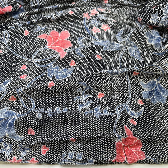 UB - Dragon Scale Decor - Cotton Woven - Black Multi Polka Dot Floral - 6.7M Bundle - True Deadstock fabric Fabric by private - Sustainable Textile | FABCYCLE