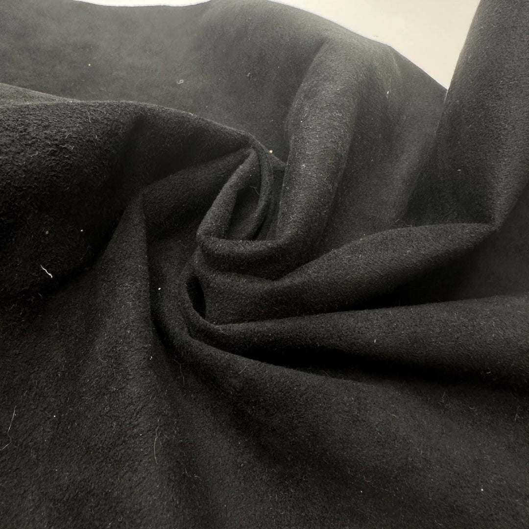UB - Nothingness - Suede Leather Woven - Black - 1.95M Bundle - True Deadstock fabric Fabric by private - Sustainable Textile | FABCYCLE
