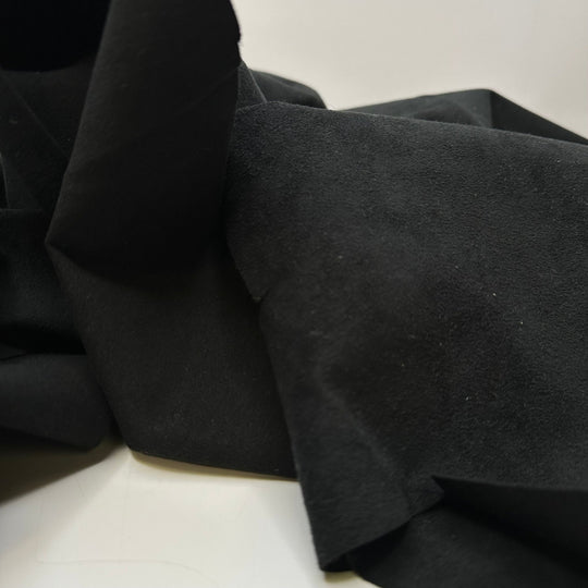 UB - Nothingness - Suede Leather Woven - Black - 1.95M Bundle - True Deadstock fabric Fabric by private - Sustainable Textile | FABCYCLE