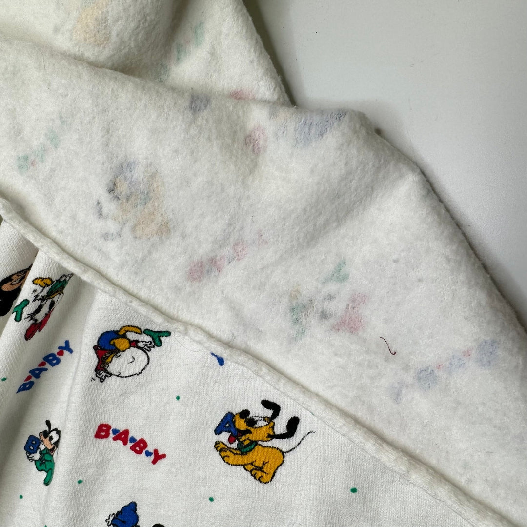 UB - Ooh Baby Baby - Vintage Jersey Fleece Cotton Knit - White Multi Baby Mickey Goofy And Donald - 1.2M Bundle - True Deadstock fabric Fabric by private - Sustainable Textile | FABCYCLE
