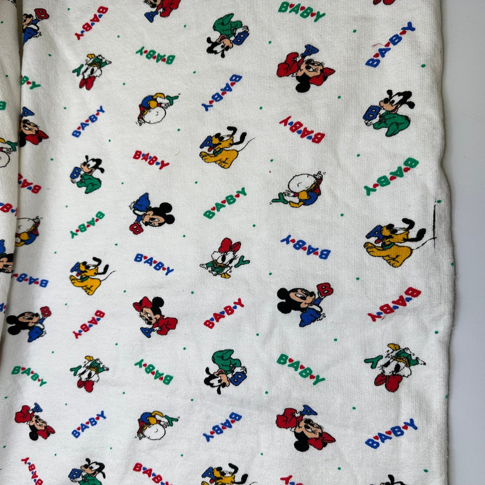 UB - Ooh Baby Baby - Vintage Jersey Fleece Cotton Knit - White Multi Baby Mickey Goofy And Donald - 1.2M Bundle - True Deadstock fabric Fabric by private - Sustainable Textile | FABCYCLE