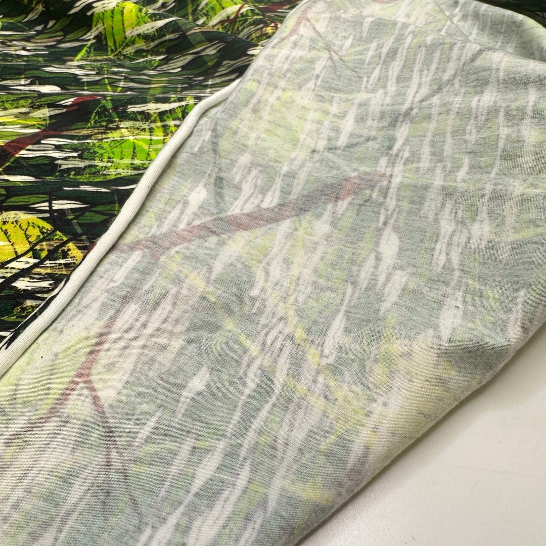 UB - Pond Hoppers - Jersey Cotton Blend Knit - Green Multi Abstract - 0.9M Bundle - True Deadstock fabric Fabric by private - Sustainable Textile | FABCYCLE