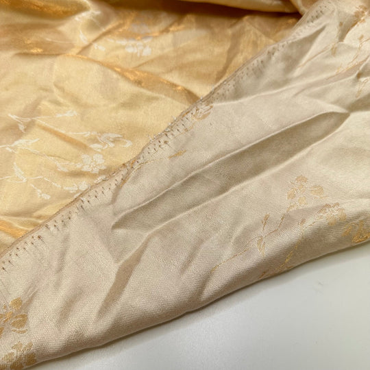 UB - Reverse Card - Iridescent Jacquard Cotton Blend Woven - Cream/Gold Floral - 1.35M Bundle - True Deadstock fabric Fabric by private - Sustainable Textile | FABCYCLE
