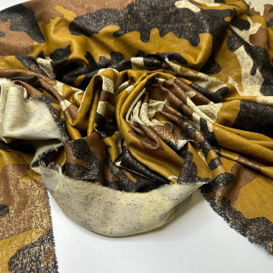 UB - See Me Yet - Jersey Polyester Blend Knit - Beige Multi Camo - 1M Bundle - True Deadstock fabric Fabric by private - Sustainable Textile | FABCYCLE