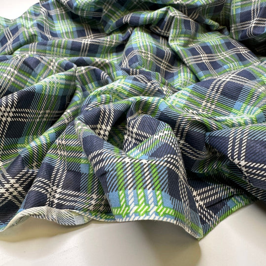 UB - Sketch Comedy Show - Cotton Woven - Light Blue/Green Plaid - 3.75M Bundle - True Deadstock fabric Fabric by private - Sustainable Textile | FABCYCLE