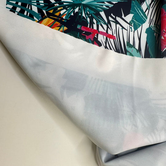 UB - Staying At The Flamingo - Water Resistant Jersey Poly/Spandex Knit - Multi Floral - 2.4M Bundle - True Deadstock fabric Fabric by private - Sustainable Textile | FABCYCLE