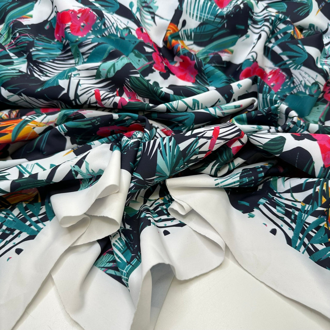 UB - Staying At The Flamingo - Water Resistant Jersey Poly/Spandex Knit - Multi Floral - 2.4M Bundle - True Deadstock fabric Fabric by private - Sustainable Textile | FABCYCLE