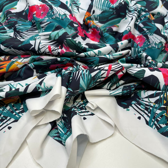 UB - Staying At The Flamingo - Water Resistant Jersey Poly/Spandex Knit - Multi Floral - 2.4M Bundle - True Deadstock fabric Fabric by private - Sustainable Textile | FABCYCLE