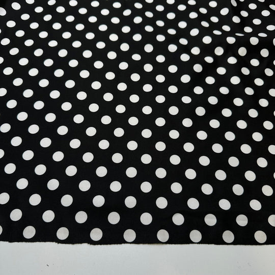 UB - Teeny Weeny Black Bikini - Water Resistant Jersey Poly/Spandex Knit - Black/White Polka Dots - 1.4M Bundle - True Deadstock fabric Fabric by private - Sustainable Textile | FABCYCLE