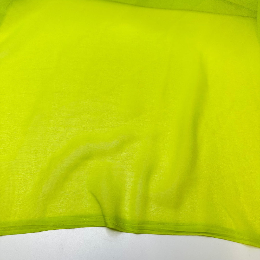 UB - Transformative Ooooozzzze - Chiffon Poly Woven - Neon Green - 2.95M Bundle - True Deadstock fabric Fabric by private - Sustainable Textile | FABCYCLE