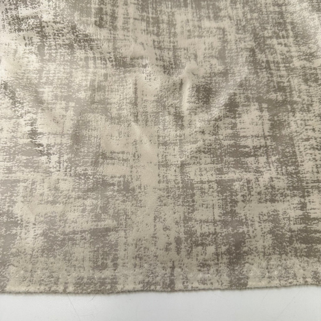 UB - Very Demure - Velvet Polyester Blend Woven - Light Silver/Grey Abstract - 1.15M Bundle - True Deadstock fabric Fabric by private - Sustainable Textile | FABCYCLE