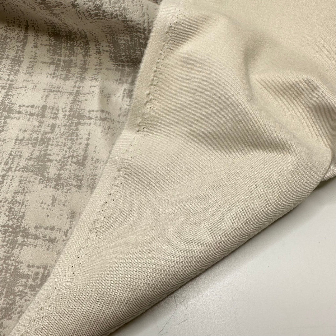 UB - Very Demure - Velvet Polyester Blend Woven - Light Silver/Grey Abstract - 1.15M Bundle - True Deadstock fabric Fabric by private - Sustainable Textile | FABCYCLE