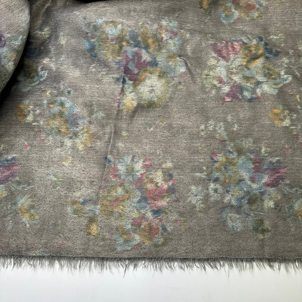 UB - Watercolour Backgrounds - Jacquard Poly Woven - Grey Multi Watercolour Floral - 2M Bundle - True Deadstock fabric Fabric by private - Sustainable Textile | FABCYCLE