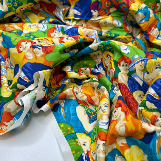 UB - We Are Family - Cotton Woven - Multi People - 2.4M Bundle - True Deadstock fabric Fabric by private - Sustainable Textile | FABCYCLE