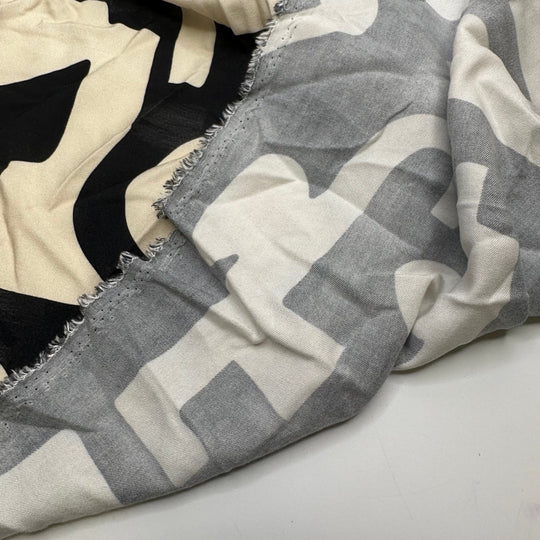 UB - What You Want It To Be - Tencel Woven - Cream/Black Geometric - 2.6M Bundle - True Deadstock fabric Fabric by private - Sustainable Textile | FABCYCLE