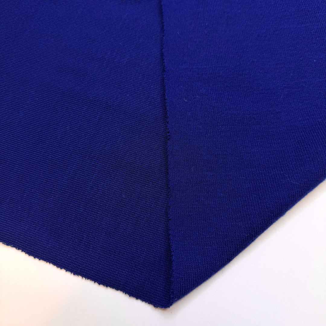 UK Ends Fossil Fuel Exploration - Rib Knit Polyester Blend Knit - Dark Blue - 2.75M Bundle - True Deadstock fabric Fabric by private - Sustainable Textile | FABCYCLE