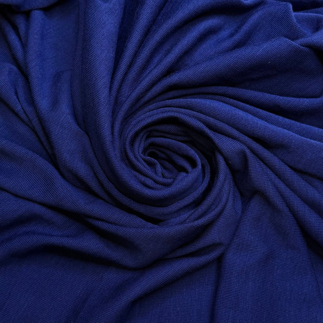 UK Ends Fossil Fuel Exploration - Rib Knit Polyester Blend Knit - Dark Blue - 2.75M Bundle - True Deadstock fabric Fabric by private - Sustainable Textile | FABCYCLE