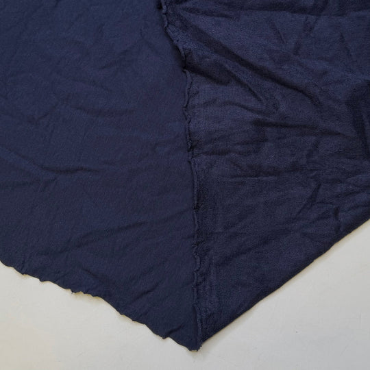Uluhe Fern - French Terry Bamboo Blend Knit - Navy - 1.2M Bundle - True Deadstock fabric Fabric by private - Sustainable Textile | FABCYCLE