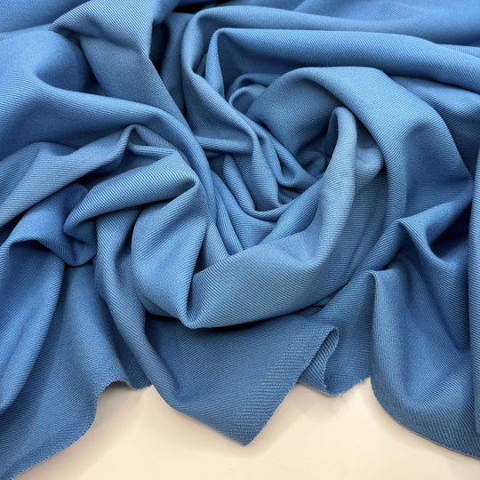 Umbrellas Make Me Under The Weather - Twill Weave Wool Woven - Blue - 1.8M Bundle - True Deadstock fabric Fabric by private - Sustainable Textile | FABCYCLE