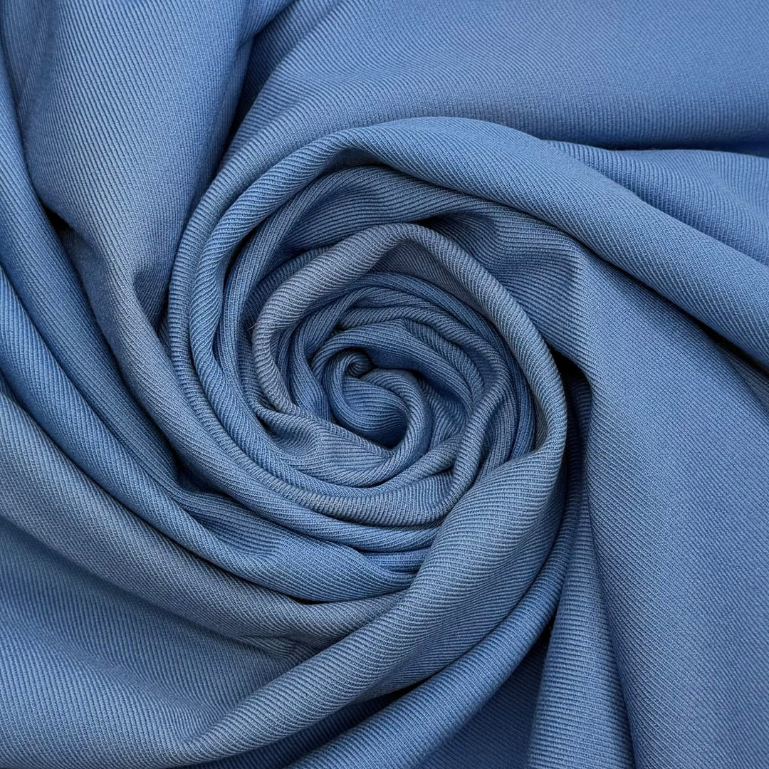Umbrellas Make Me Under The Weather - Twill Weave Wool Woven - Blue - 1.8M Bundle - True Deadstock fabric Fabric by private - Sustainable Textile | FABCYCLE