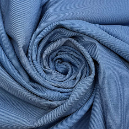 Umbrellas Make Me Under The Weather - Twill Weave Wool Woven - Blue - 1.8M Bundle - True Deadstock fabric Fabric by private - Sustainable Textile | FABCYCLE