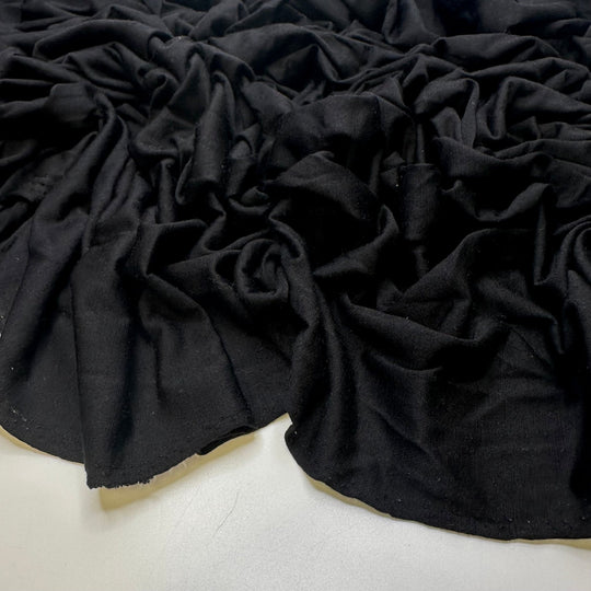 Underneath It All - Marino Wool Blend Knit - Black - 1.2M Bundle - True Deadstock fabric Fabric by private - Sustainable Textile | FABCYCLE