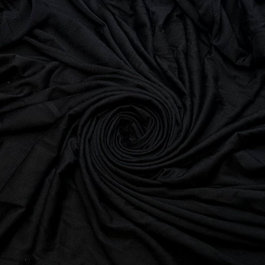 Underneath It All - Marino Wool Blend Knit - Black - 1.2M Bundle - True Deadstock fabric Fabric by private - Sustainable Textile | FABCYCLE