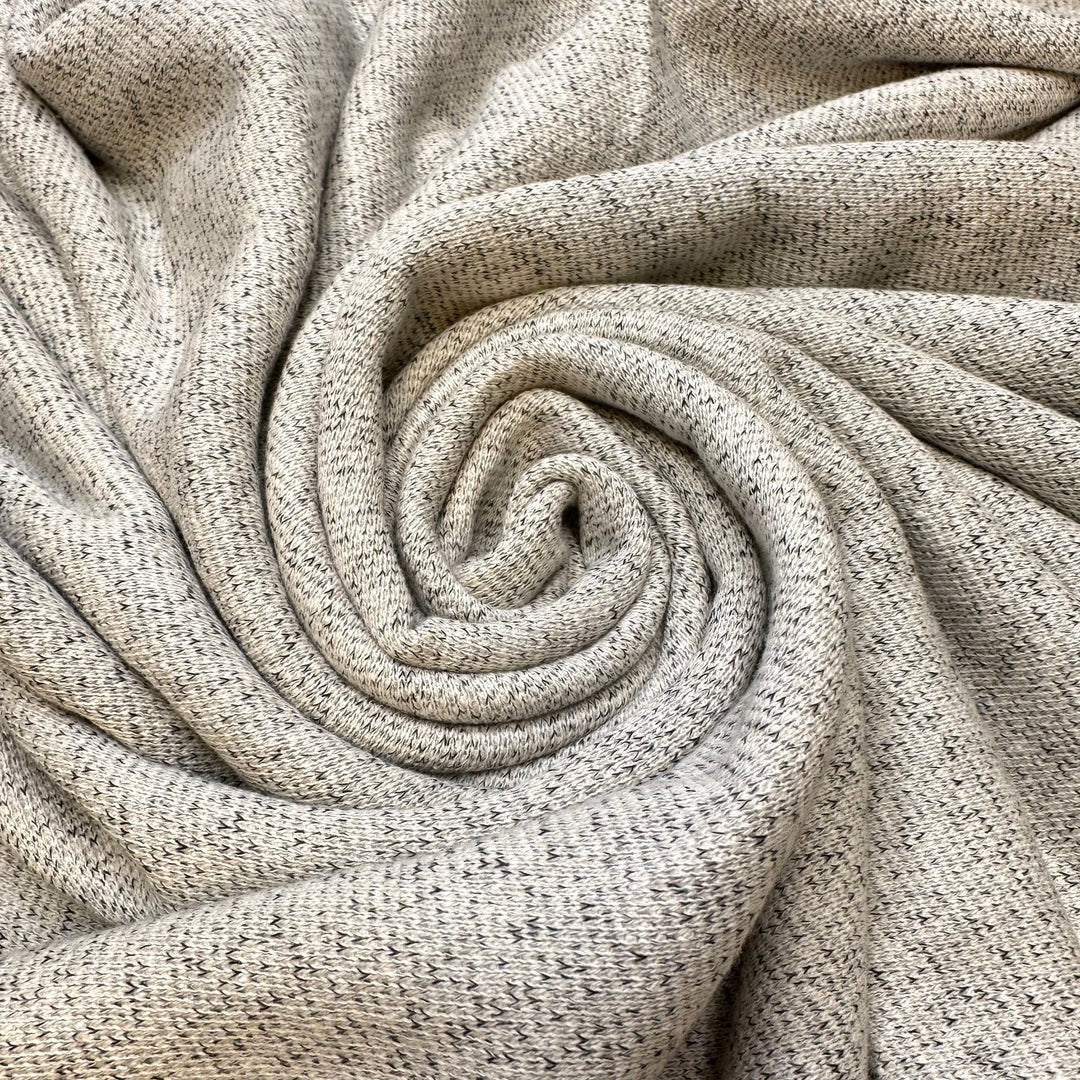 Underwater Passage - French Terry Natural Blend Knit - White/Grey - 2.4M Bundle - True Deadstock fabric Fabric by private - Sustainable Textile | FABCYCLE