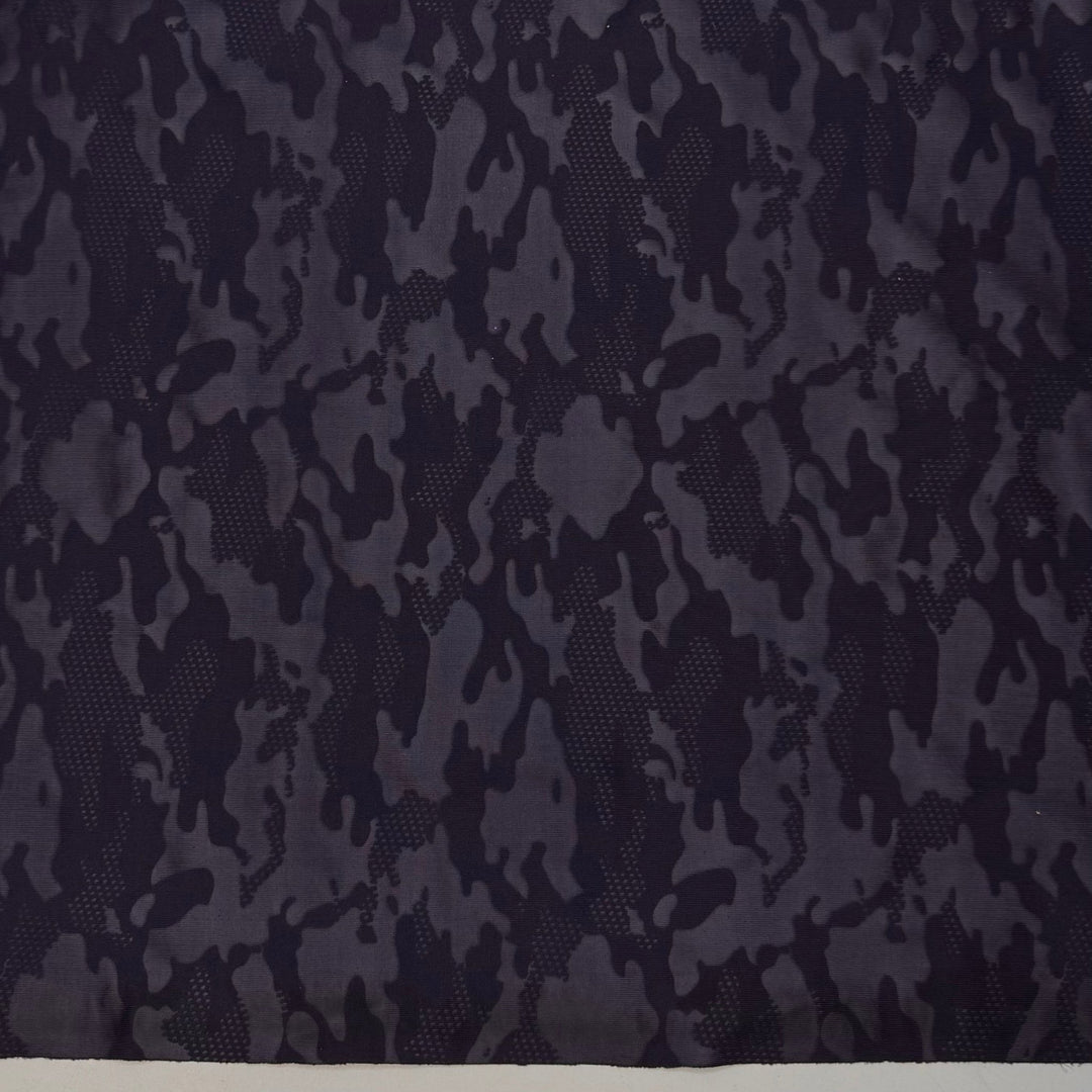 Underwater Stealth - Jersey Nylon/Spandex Knit - Navy Camouflage - 1M Bundle - True Deadstock fabric Fabric by private - Sustainable Textile | FABCYCLE