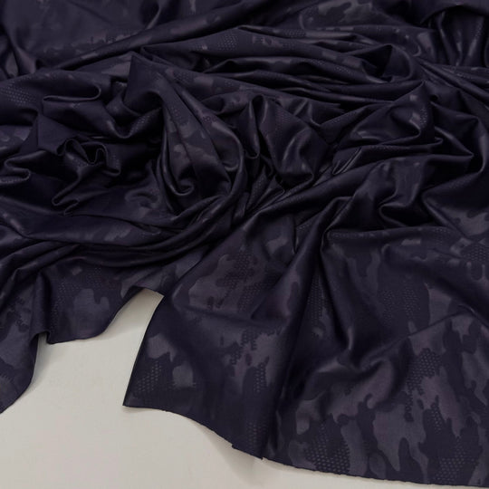 Underwater Stealth - Jersey Nylon/Spandex Knit - Navy Camouflage - 1M Bundle - True Deadstock fabric Fabric by private - Sustainable Textile | FABCYCLE