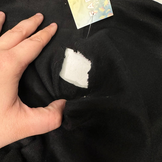 Unforgettable - Tubular Jersey Fleece Cotton Blend Knit - Black - Bundles - True Deadstock fabric Fabric by private - Sustainable Textile | FABCYCLE