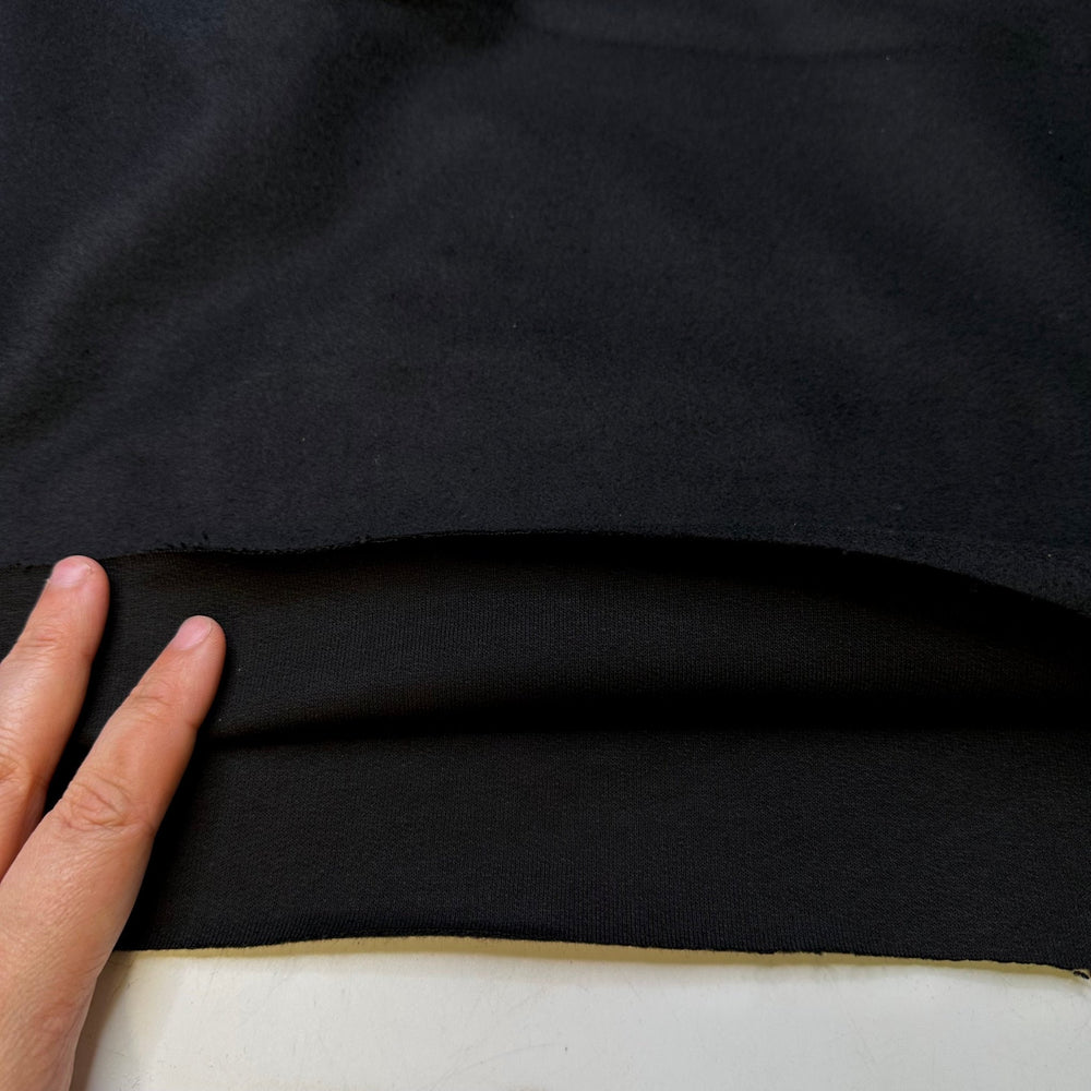Unforgettable - Tubular Jersey Fleece Cotton Blend Knit - Black - Bundles - True Deadstock fabric Fabric by private - Sustainable Textile | FABCYCLE