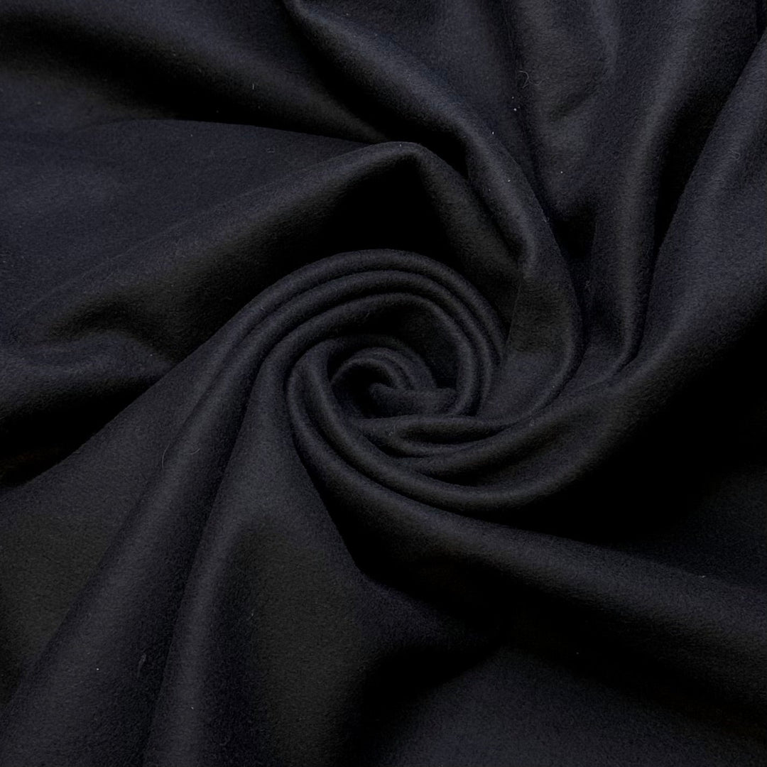 Unforgettable - Tubular Jersey Fleece Cotton Blend Knit - Black - Bundles - True Deadstock fabric Fabric by private - Sustainable Textile | FABCYCLE