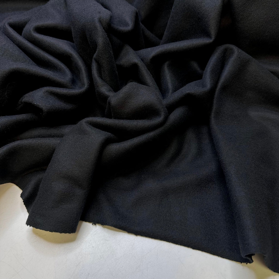 Unforgettable - Tubular Jersey Fleece Cotton Blend Knit - Black - Bundles - True Deadstock fabric Fabric by private - Sustainable Textile | FABCYCLE