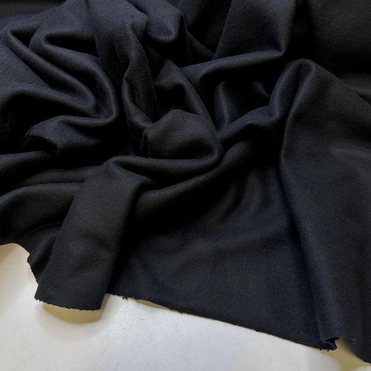 Unforgettable - Tubular Jersey Fleece Cotton Blend Knit - Black - Bundles - True Deadstock fabric Fabric by private - Sustainable Textile | FABCYCLE