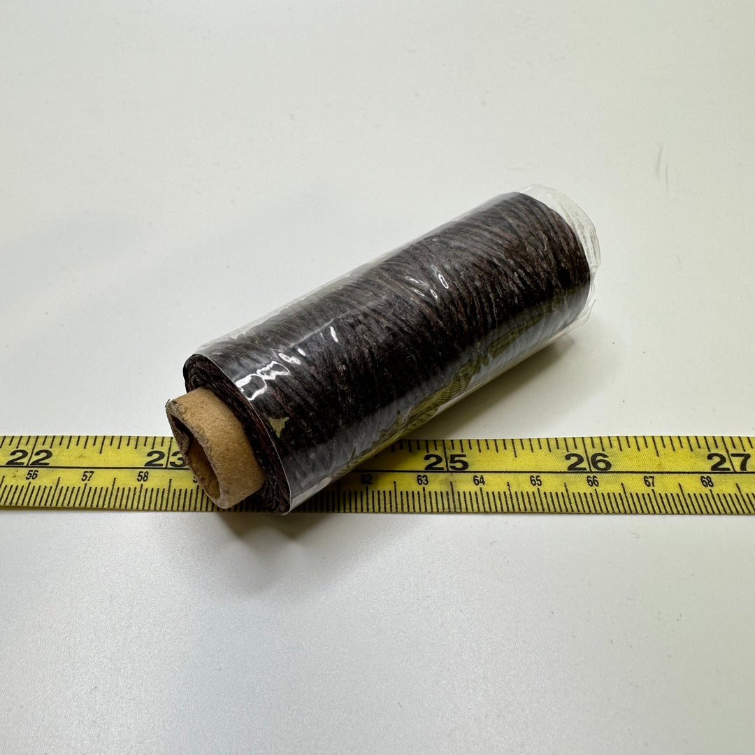 Unknown Waxed Cord Thread - Dark Brown - True Deadstock supplies Fabric by private - Sustainable Textile | FABCYCLE