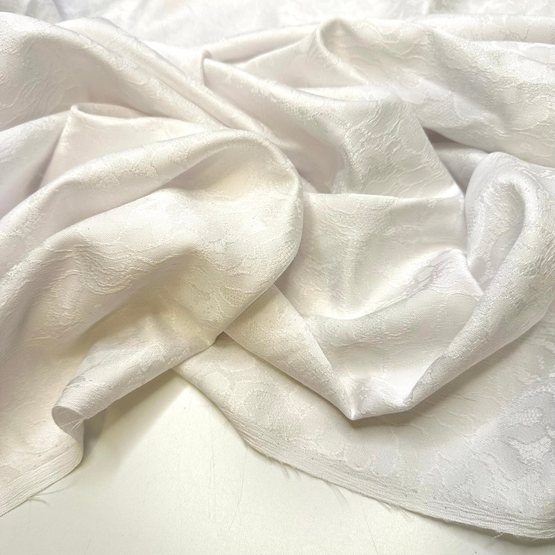Unoriginal Sin - Poly Woven - White Floral - 1.6M Bundle - True Deadstock fabric Fabric by private - Sustainable Textile | FABCYCLE
