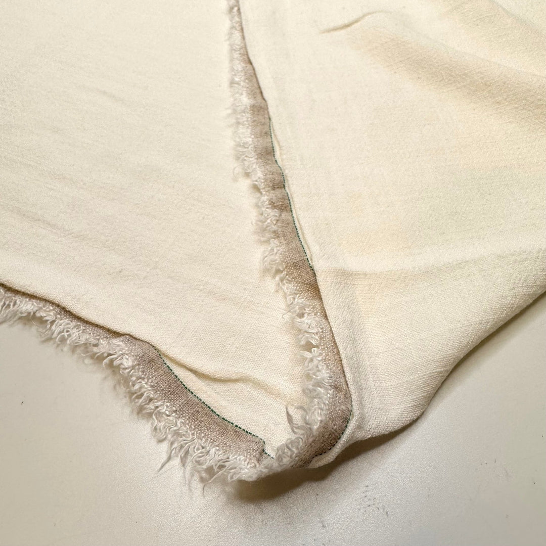 Untrodden Snow - Linen/Viscose Woven - Light Cream - 2M Bundle - True Deadstock fabric Fabric by private - Sustainable Textile | FABCYCLE