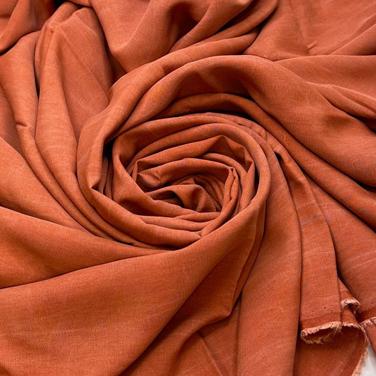 Up Helly Aa Fire - Tencel Blend Woven - Orange - 1.5M Bundle - True Deadstock fabric Fabric by private - Sustainable Textile | FABCYCLE