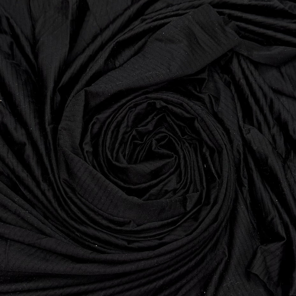 Upgrading My Camping Gear - Rib Knit Polyester Blend Knit - Black Stripes - 1.6M Bundle - True Deadstock fabric Fabric by private - Sustainable Textile | FABCYCLE
