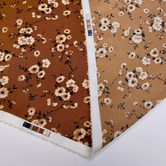 Uplifting Community - Polyester Blend Woven - White/Beige Floral - 2.3M Bundle - True Deadstock fabric Fabric by private - Sustainable Textile | FABCYCLE