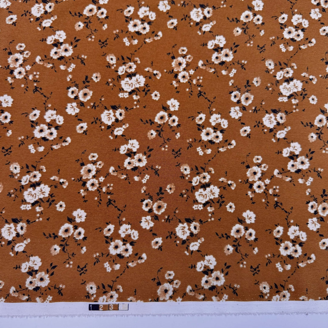 Uplifting Community - Polyester Blend Woven - White/Beige Floral - 2.3M Bundle - True Deadstock fabric Fabric by private - Sustainable Textile | FABCYCLE