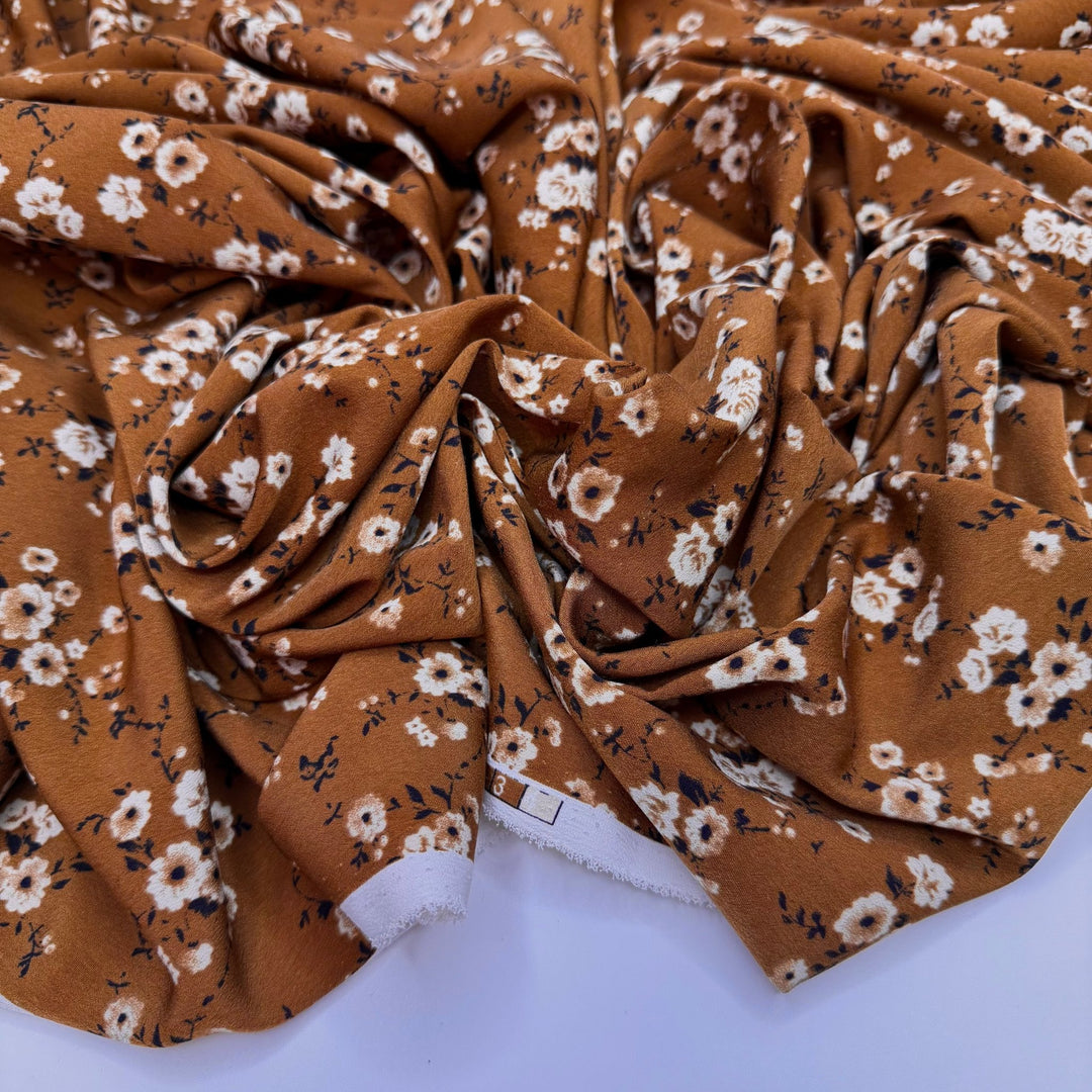 Uplifting Community - Polyester Blend Woven - White/Beige Floral - 2.3M Bundle - True Deadstock fabric Fabric by private - Sustainable Textile | FABCYCLE