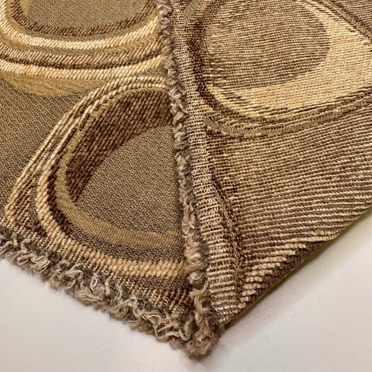 Use A Coaster Please - Cotton Blend Woven - Beige/Grey Geometric - 1M Bundle - True Deadstock fabric Fabric by private - Sustainable Textile | FABCYCLE