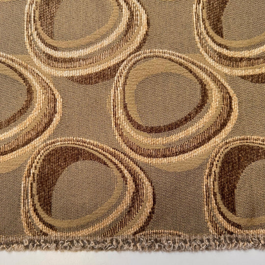 Use A Coaster Please - Cotton Blend Woven - Beige/Grey Geometric - 1M Bundle - True Deadstock fabric Fabric by private - Sustainable Textile | FABCYCLE