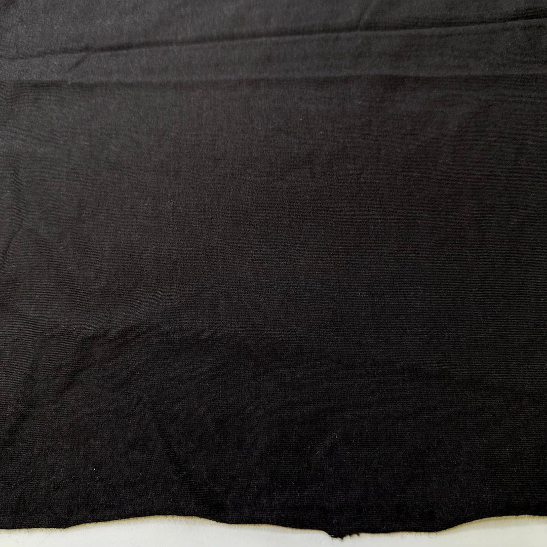 Used The Wrong Interfacing Weight - Jersey Fleece Bamboo Blend Knit - Black - 1.6M Bundle - True Deadstock fabric Fabric by private - Sustainable Textile | FABCYCLE