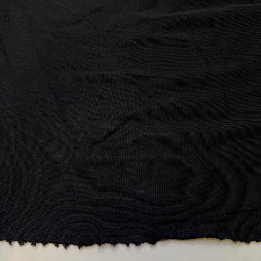 Using A Field Guide - Rib Knit Cotton Blend Knit - Black - 1.9M Bundle - True Deadstock fabric Fabric by private - Sustainable Textile | FABCYCLE