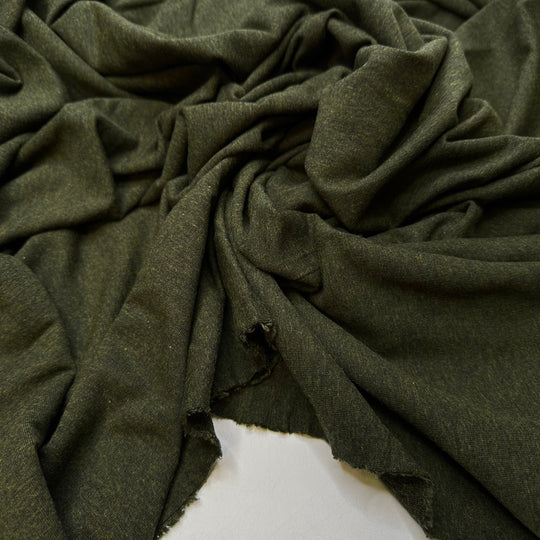 Using Fancy Fabric Before Testing - French Terry Natural Blend Knit - Dark Green - Bundles - True Deadstock fabric Fabric by private - Sustainable Textile | FABCYCLE