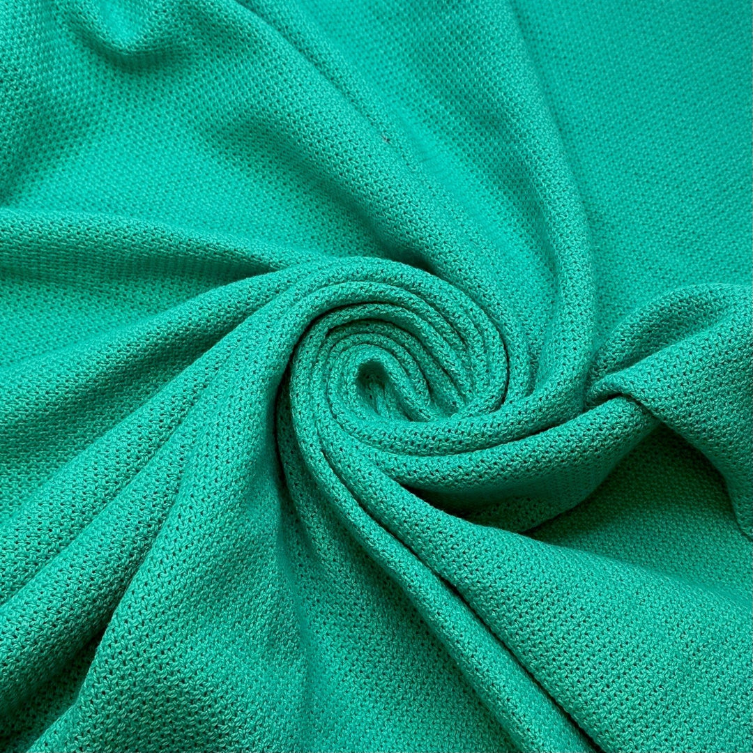 Vacation Sweater - Wide Sweater Knit Cotton Knit - Turquoise Green - 1.9M Bundle - True Deadstock fabric Fabric by private - Sustainable Textile | FABCYCLE